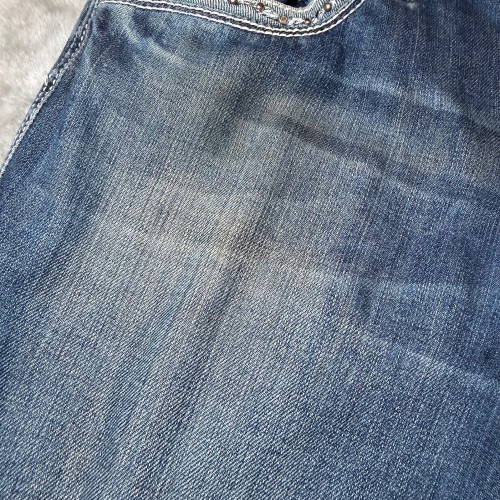 Cello Womens Size 11 Bootcut Jeans Embellished Rhinestone Distressed Y2K Frayed⁠ - Picture 15 of 16